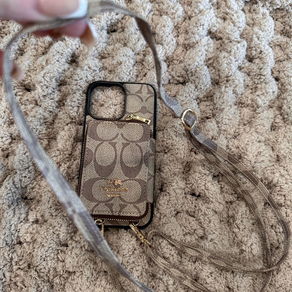 Coach Signature Beige Phone Case - Picture 5 of 7